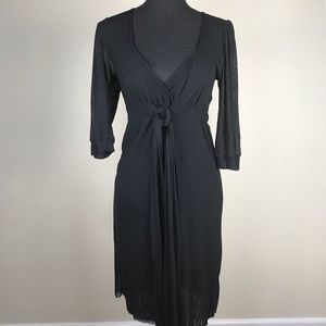 Sweet Pea Black Semi Sheer Layered Dress M